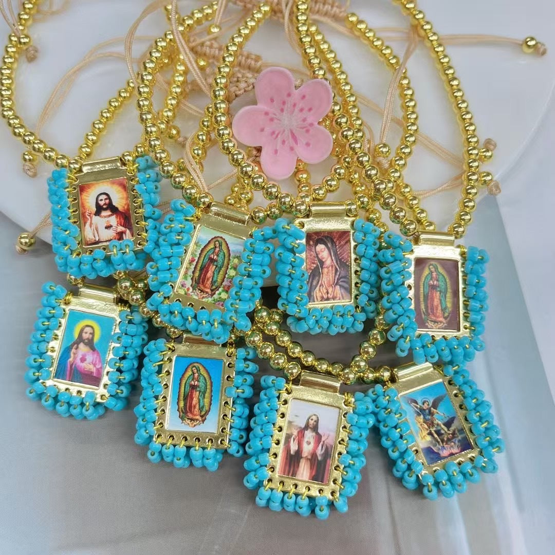 Wholesale Handmade Square Religious Figure Bracelet
