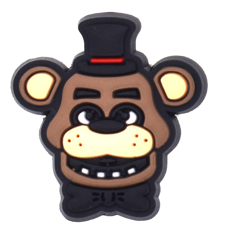 Wholesale Random 100pcs Animal PVC Soft Rubber Shoe Buckle Decoration ACC-SC-RYY074