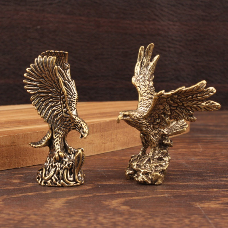 Wholesale Brass Eagle Ornament Chinese Style Car Key Accessory Decorative Craft