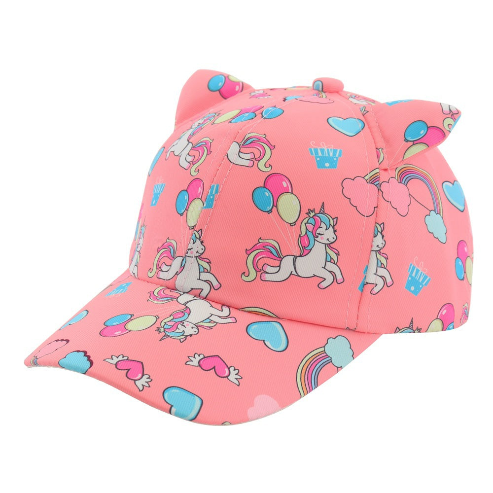 Wholesale Children's Hat Girls Cartoon Baseball Cap Peaked Cap Kids Hat ACC-KH-TuYu002