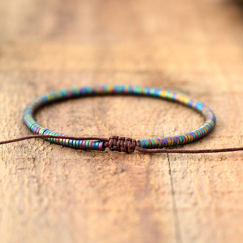 Wholesale Handmade Beaded Metal Colorful Adjustable Bracelets ACC-BT-LZ012