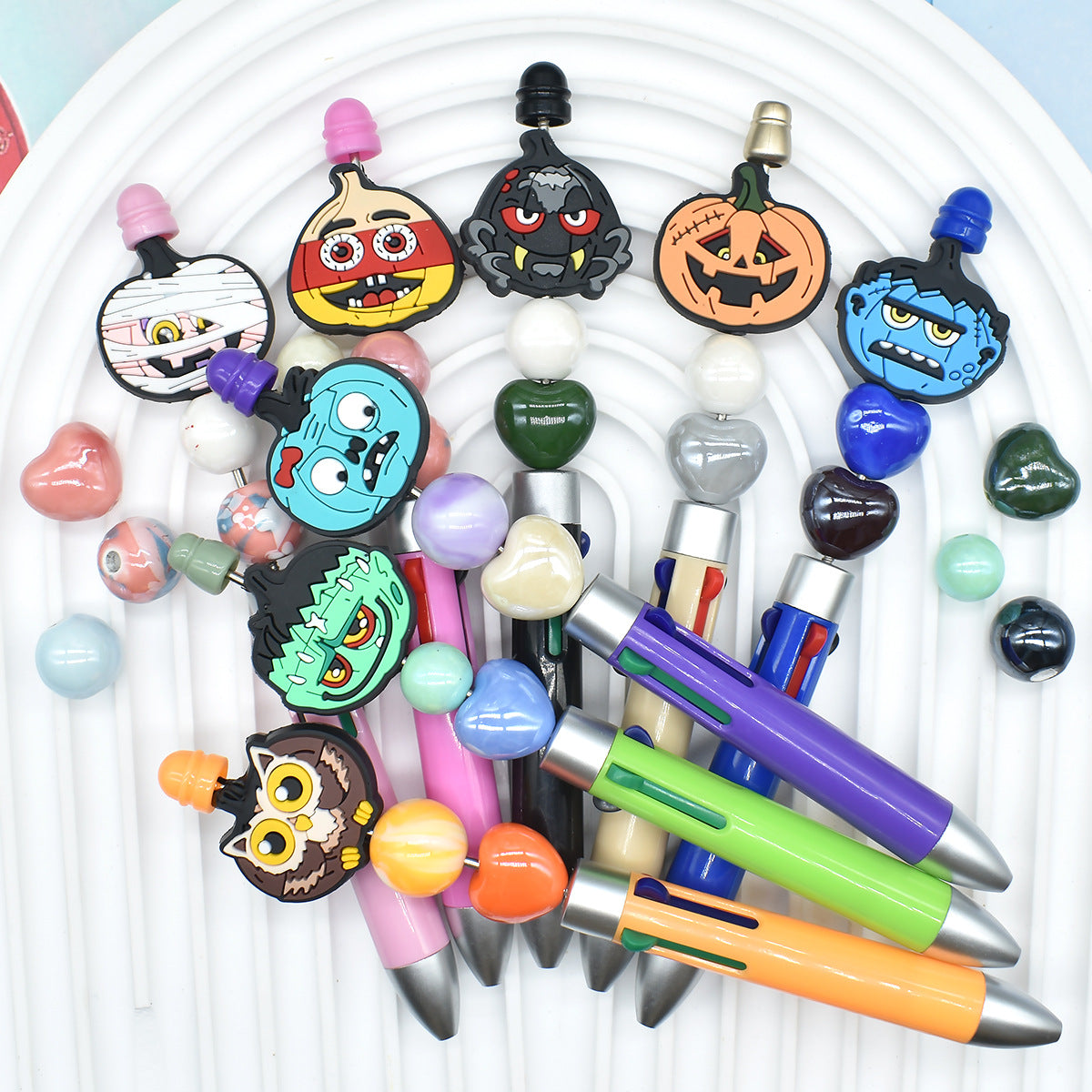 Wholesale Random 100pcs Halloween PVC Soft Beads DIY Bead Pen Accessories ACC-BDS-RYY009