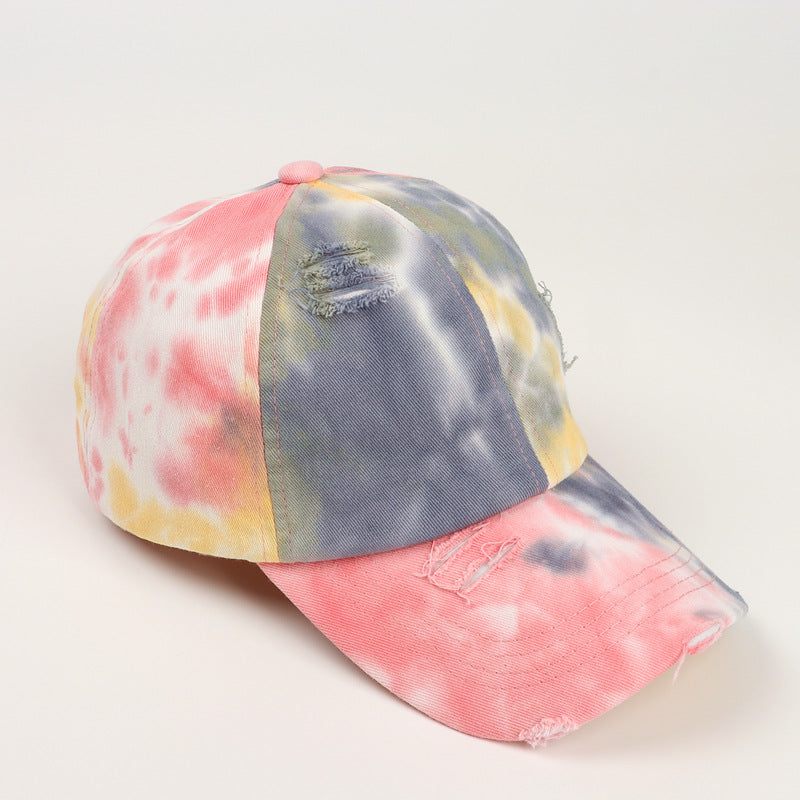 Wholesale tie-dyed color ink painting baseball cap