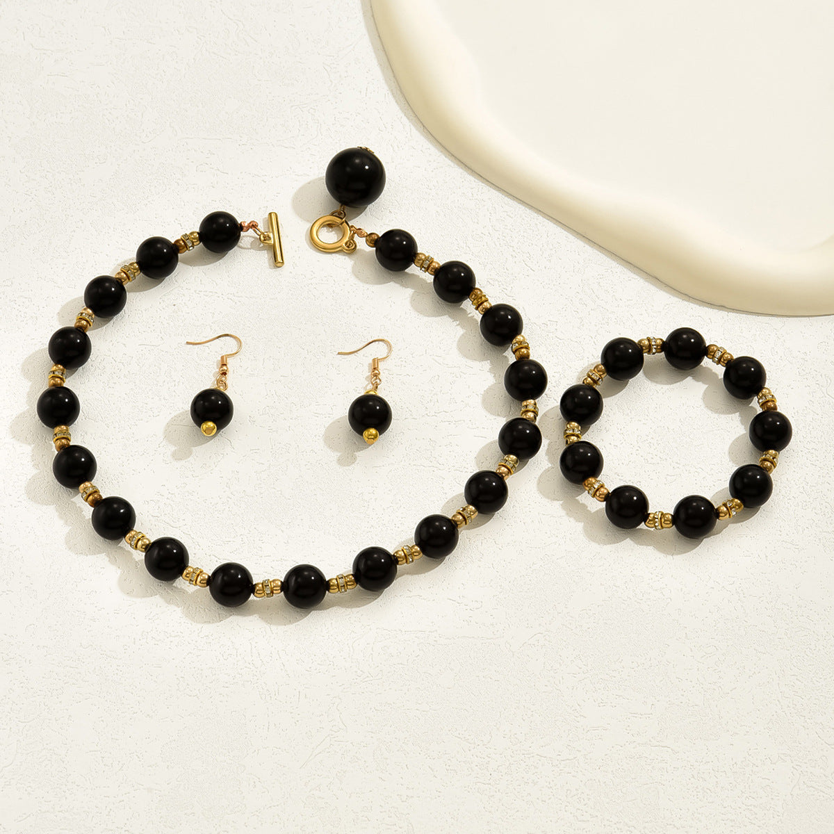 Wholesale Pearl Earrings Necklace Bracelet Set ACC-NE-BaSha007