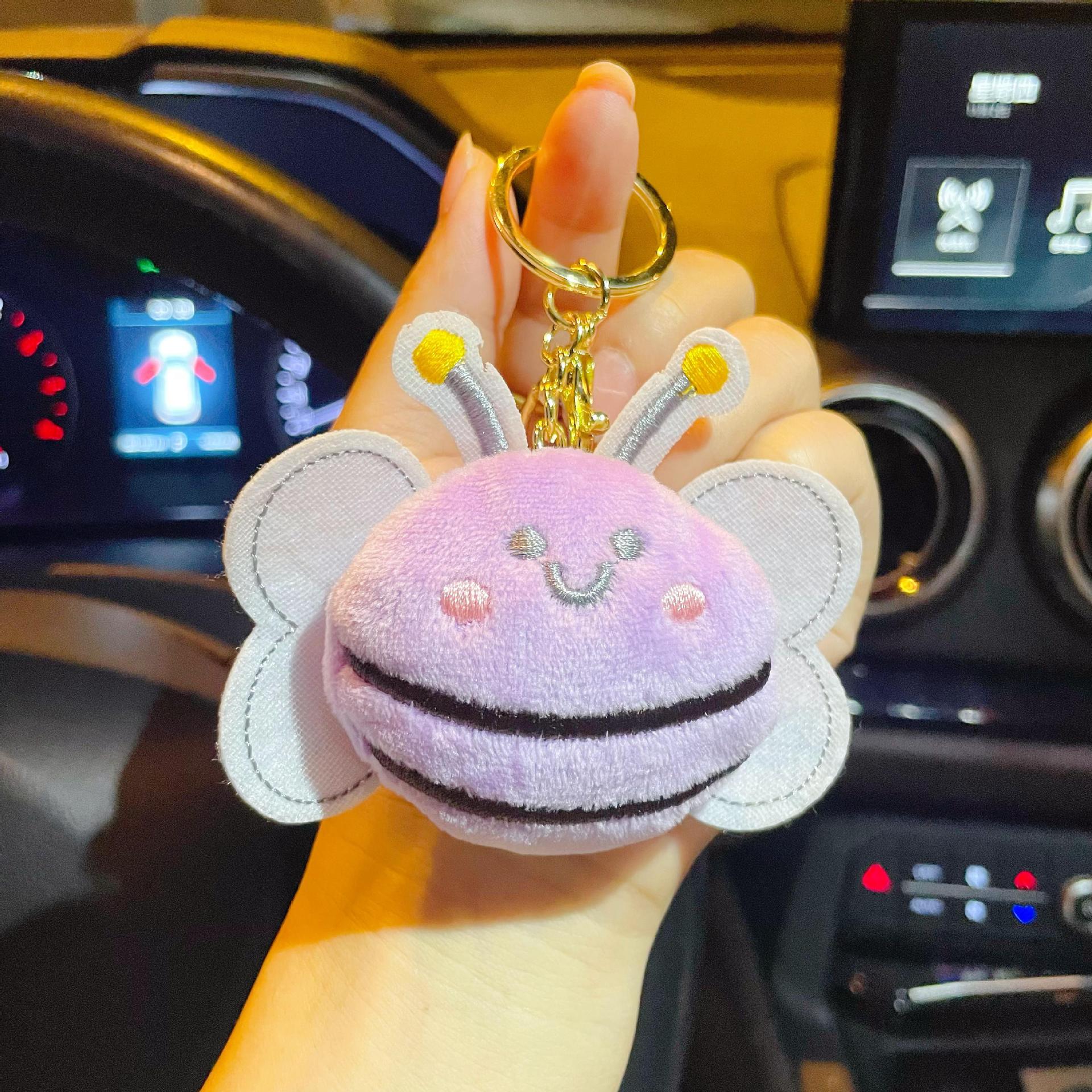 Wholesale Cartoon plush dollcute bee keychain