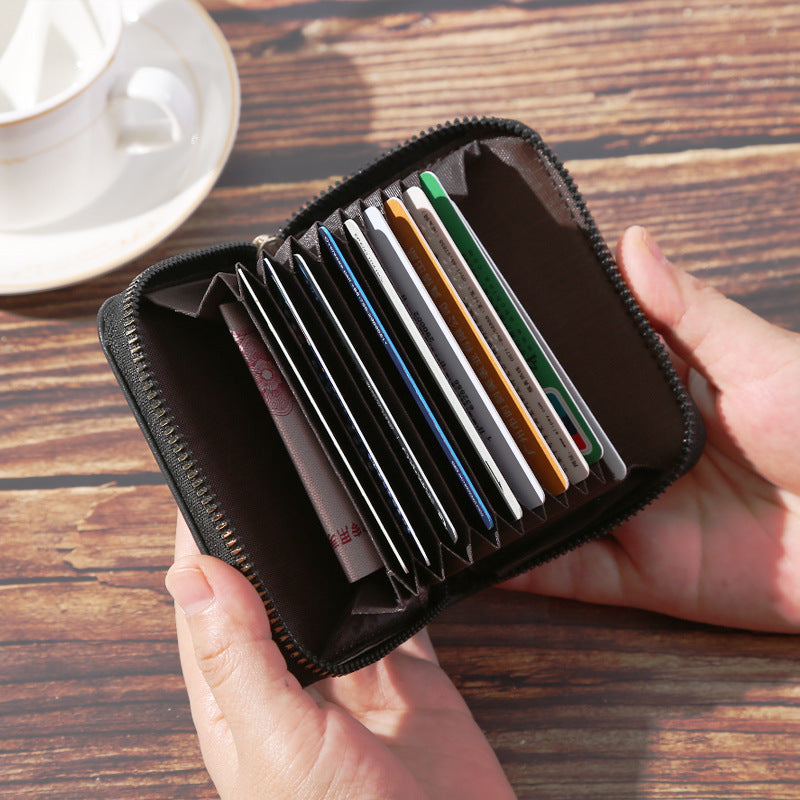 Wholesale Korean Style PU Leather Animal Print Accordion Card Holder Coin Purse Wallet For Women