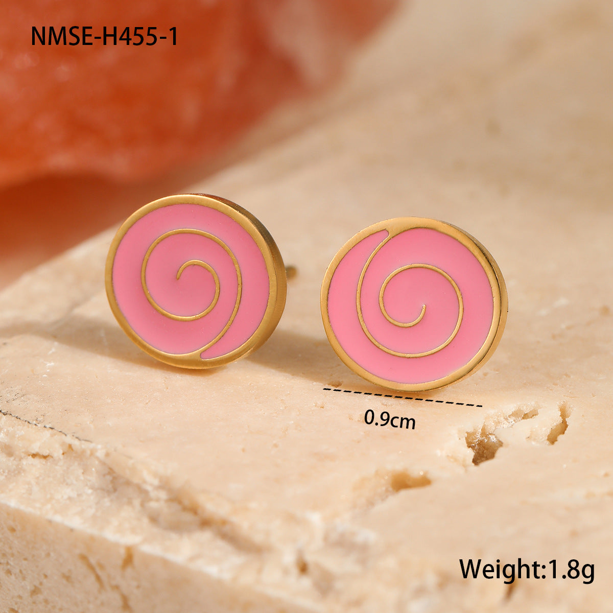 Wholesale  Colorful Oil-Dropping Stainless Steel Earrings