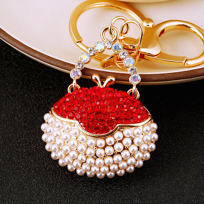 Wholesale Pearl Diamond Zinc Alloy Keychains ACC-KC-RuiYuan002