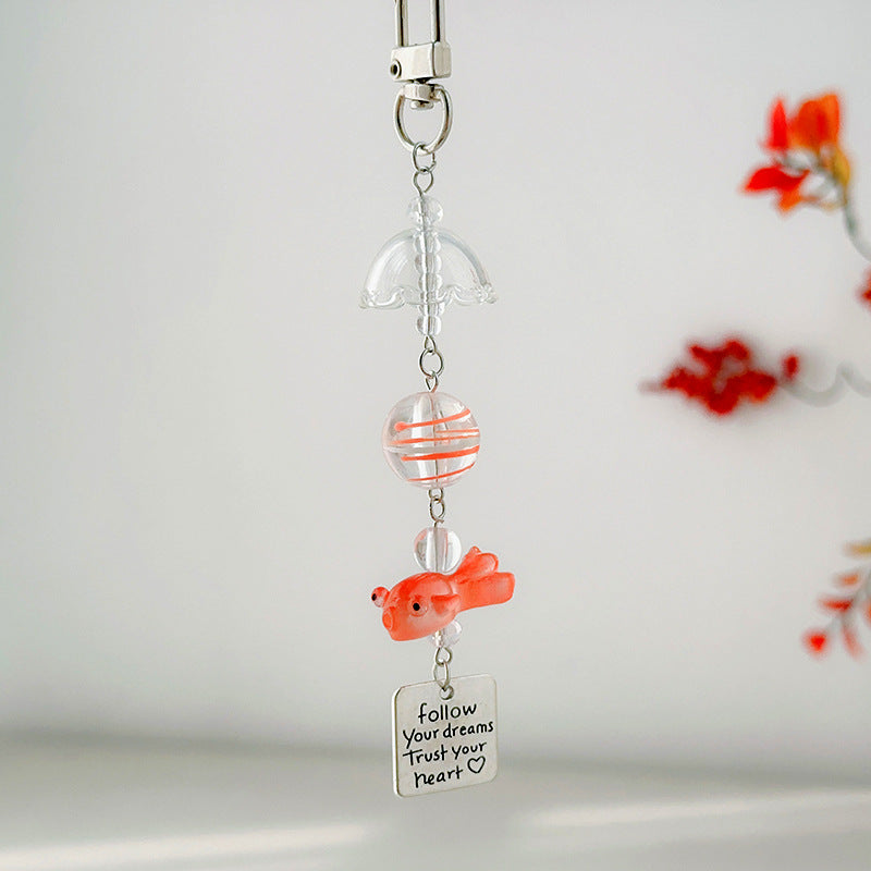Wholesale  Cute Goldfish Wind Chimes Pendant Keychains