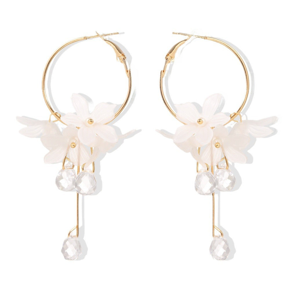 Wholesale  long flower drops earrings