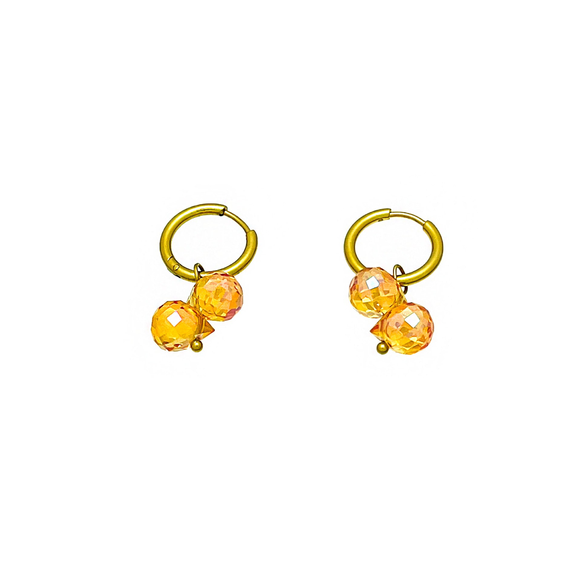 Wholesale  Colorful Crystal Glass Water Drop Bead Earrings