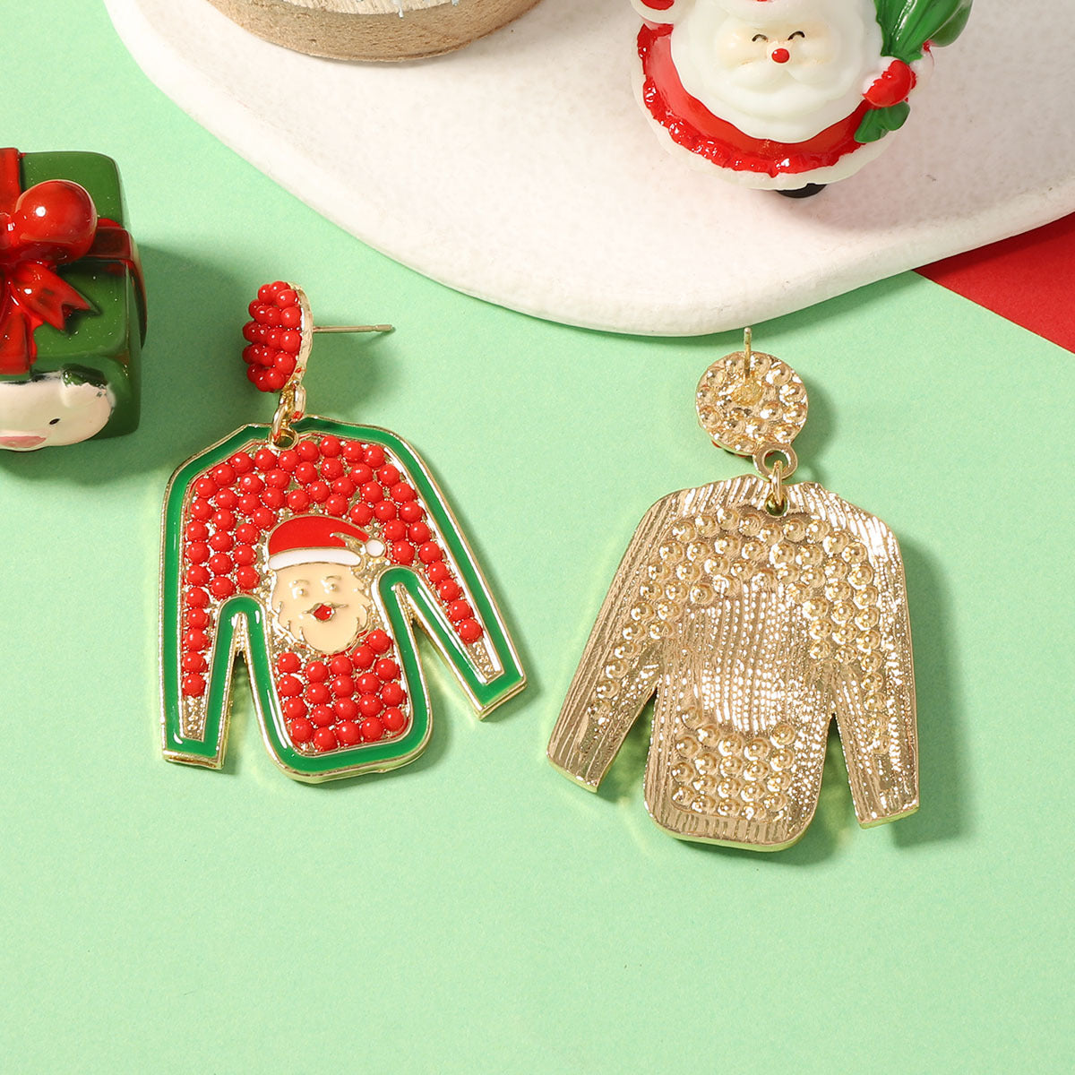 Wholesale Christmas Cartoon Alloy  Clothes Earrings