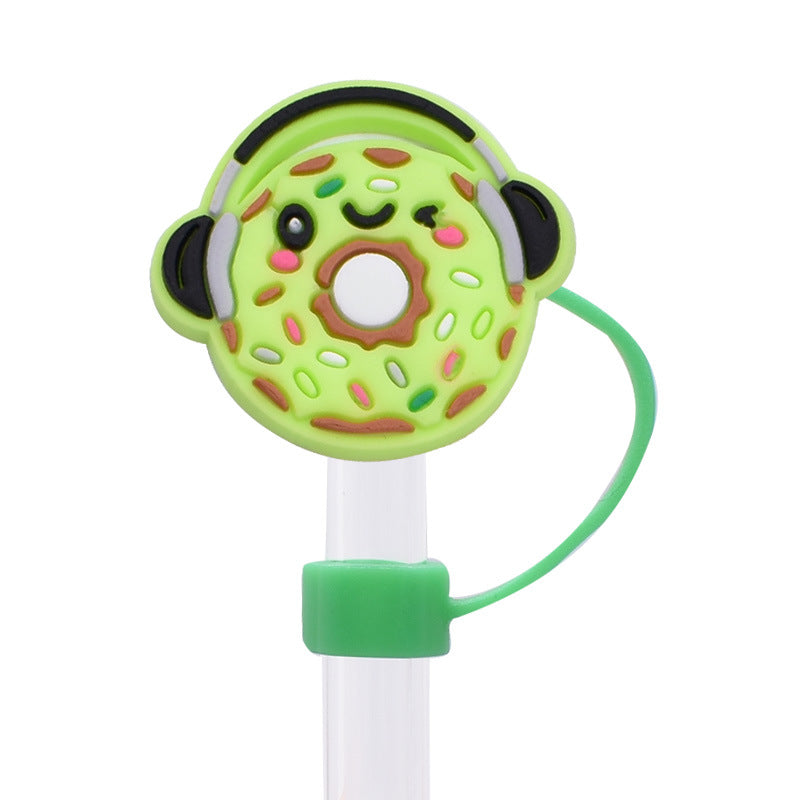 Wholesale Random 100pcs Cute food straw cover Straw Tube Cap