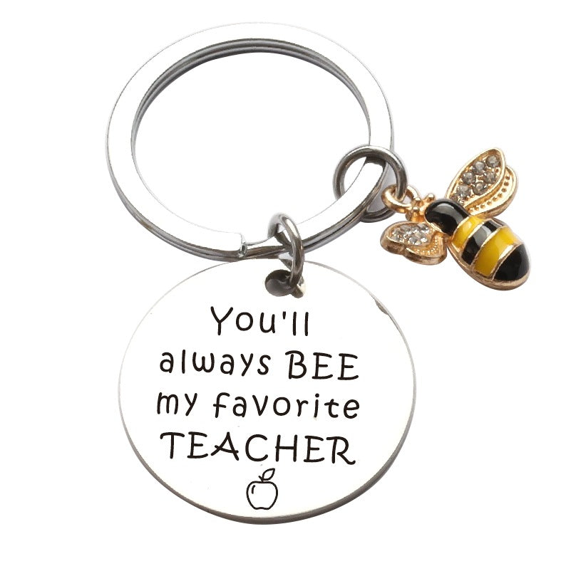 Wholesale Stainless Steel Keychain Cartoon Little Bee Creative Cute Keychain ACC-KC-Chenz002