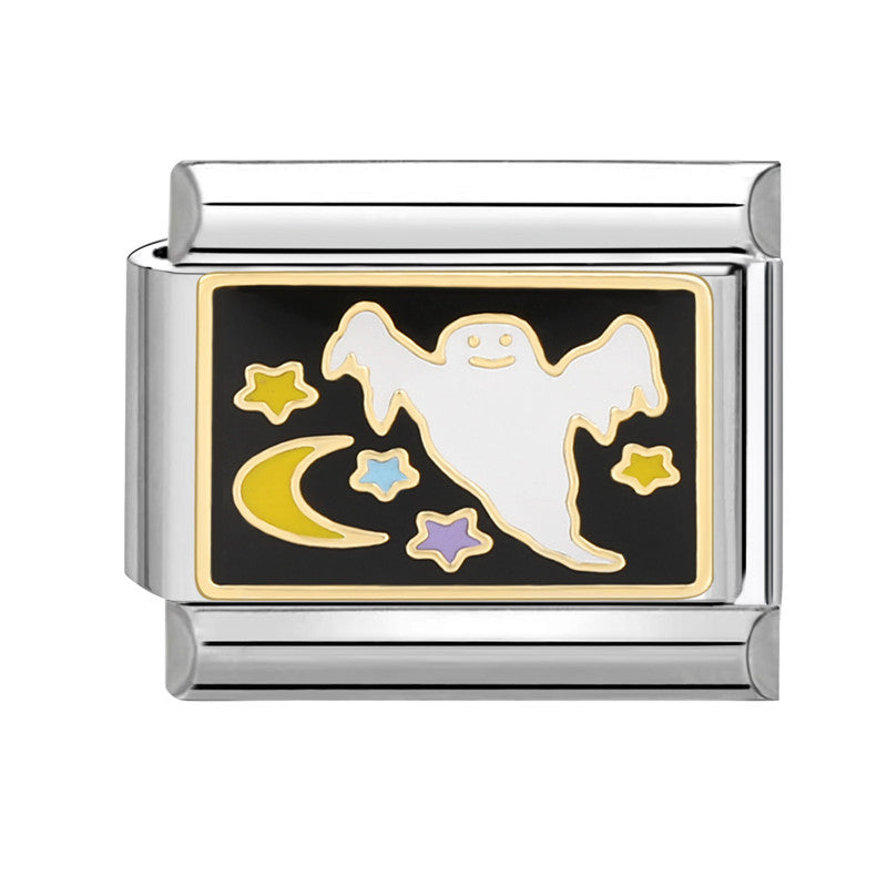 Wholesale Italian Charm Bracelet 9mm DIY Splicing Removable Stainless Steel Black Series Composable Bracelet