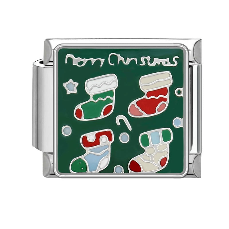 Wholesale Steel bottom Christmas retro bracelet accessories handmade DIY bracelet