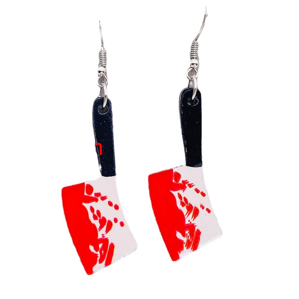 Wholesale  blood print acrylic earrings