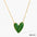 Wholesale  love enamel stainless steel pendant necklace earrings set