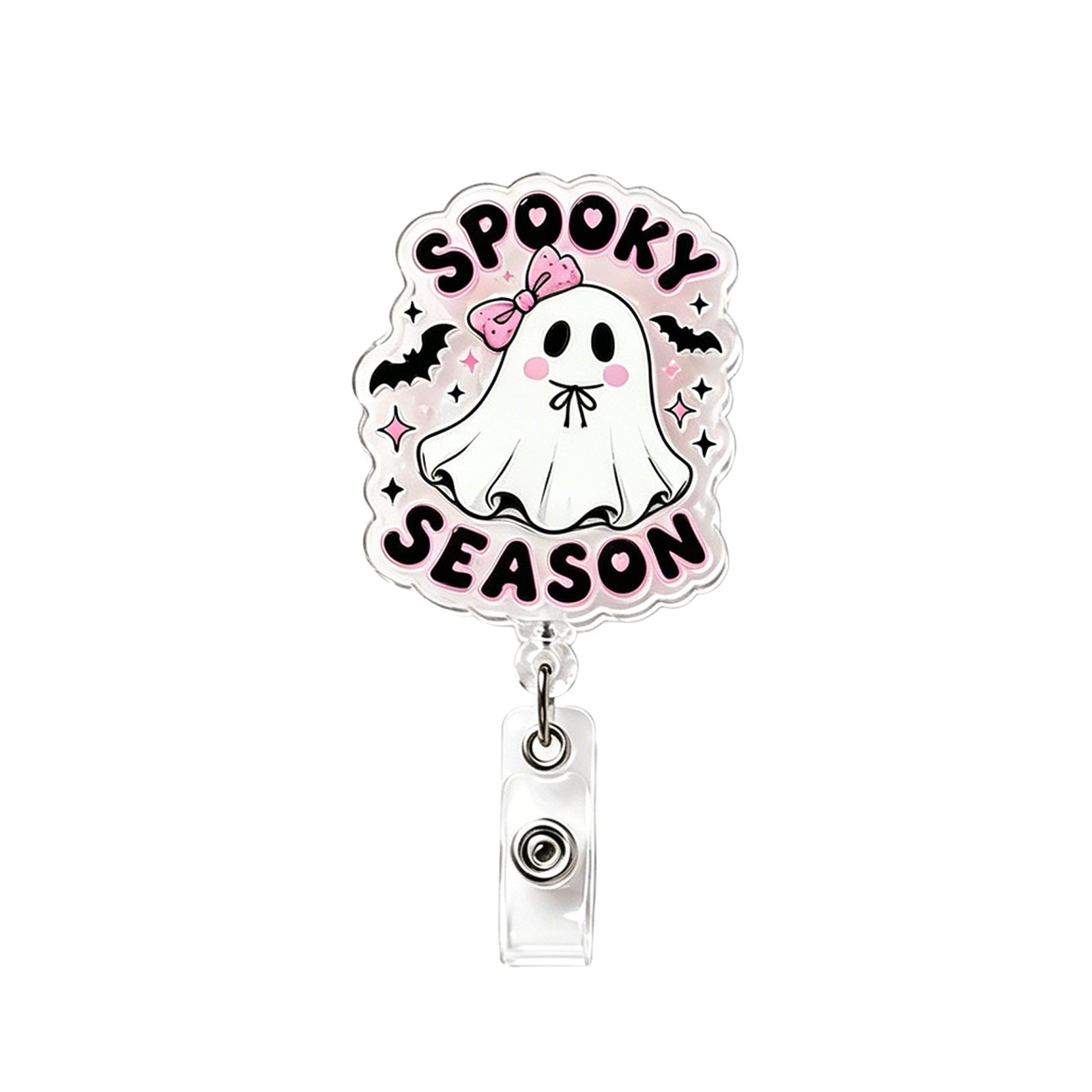 Wholesale Abs  Ghost Skull ID Badge Reel for Medical Staff