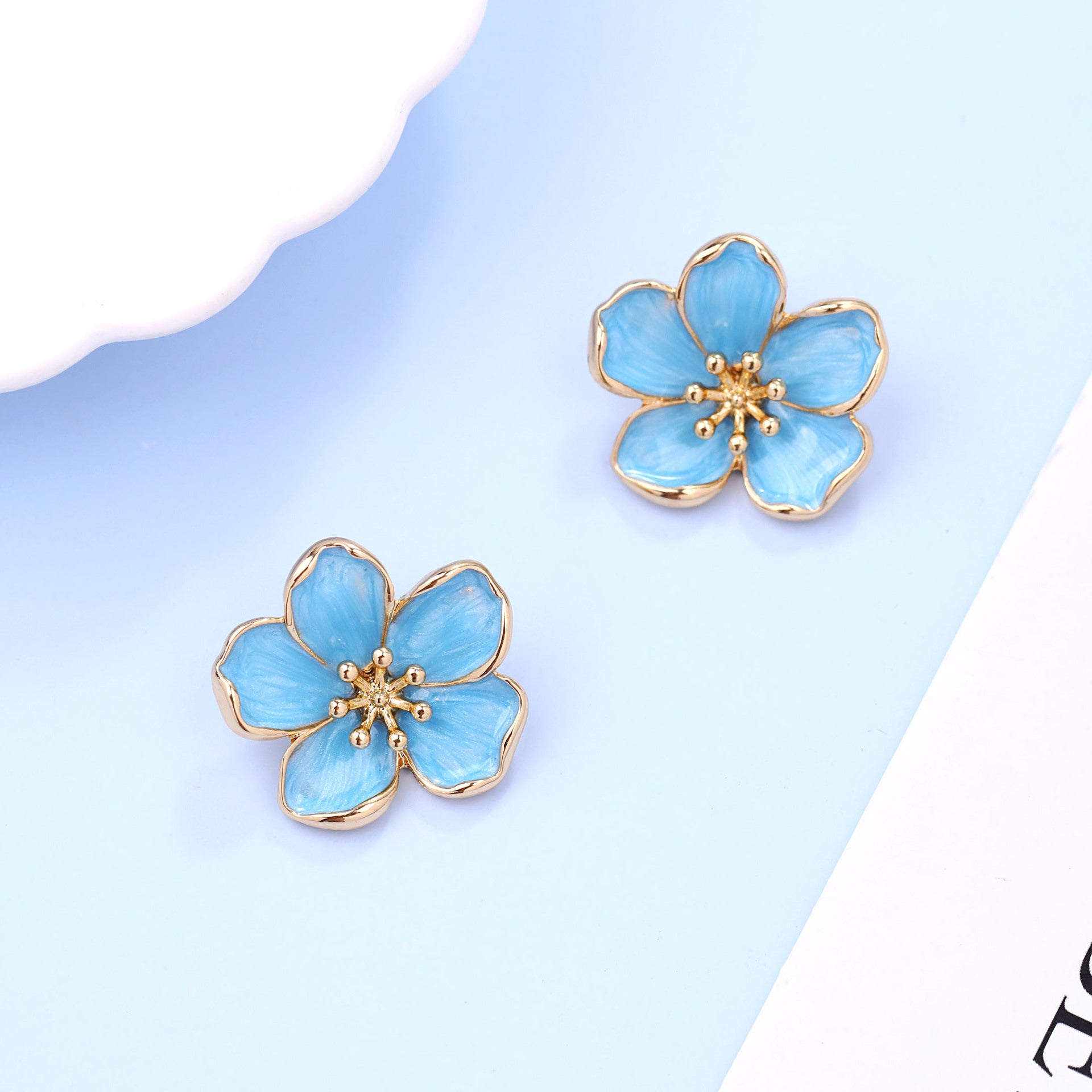 Wholesale Flower Oil Earrings