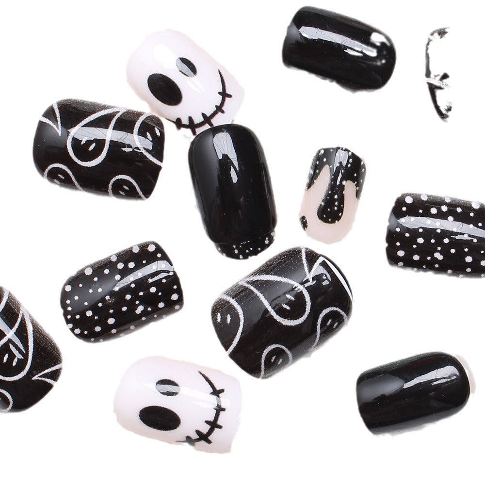 Wholesale 24 Pieces/box Halloween Press-on Nails Kits Nail Stickers ACC-NS-XingNai035