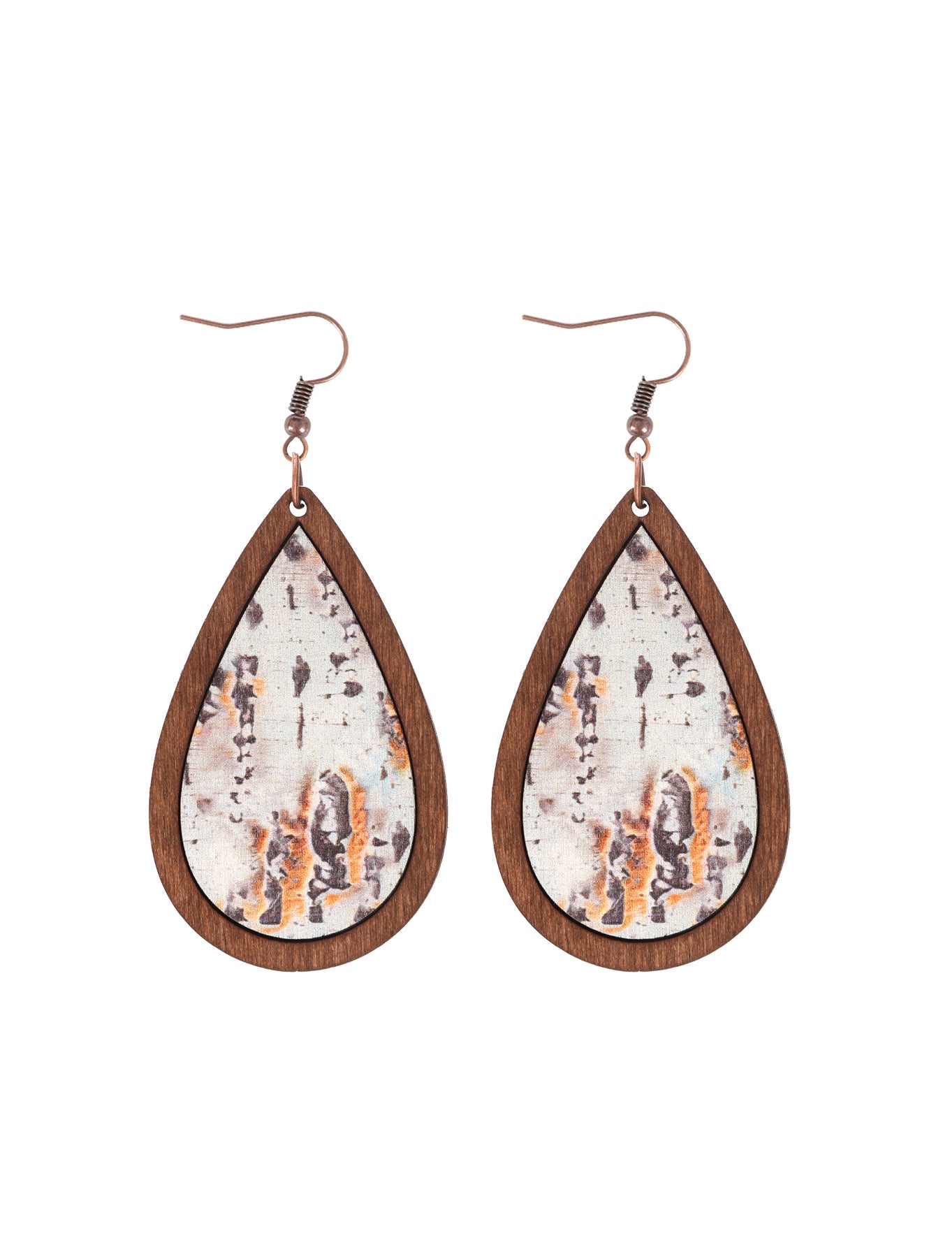 Wholesale Bohemian Series Ethnic Wooden Earrings