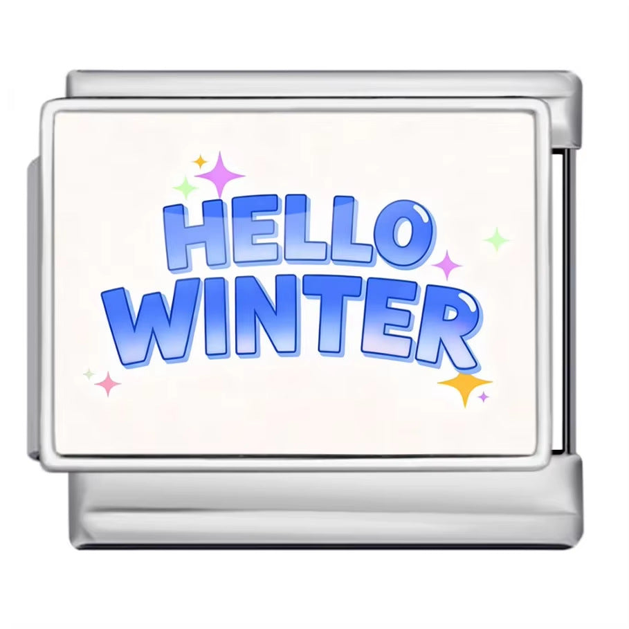 Wholesale italian Charm Bracelet 9mm DIY Colorful English Series Creative Stainless Steel Composable Bracelet