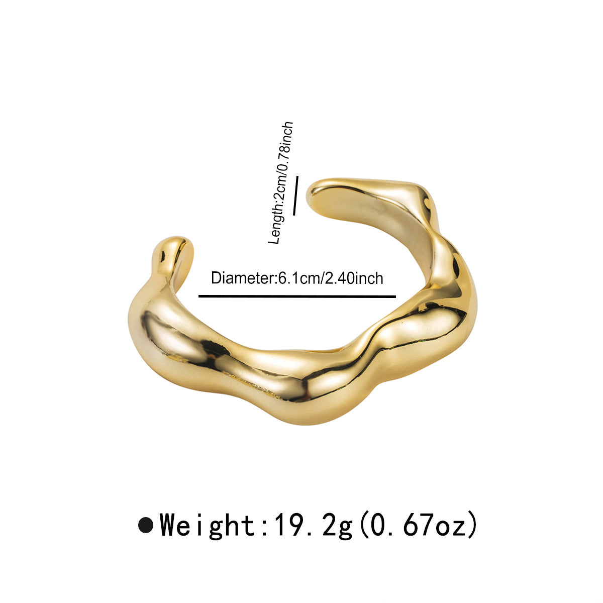 Wholesale oval pleated opening bracelet exaggerated  atmospheric bracelet