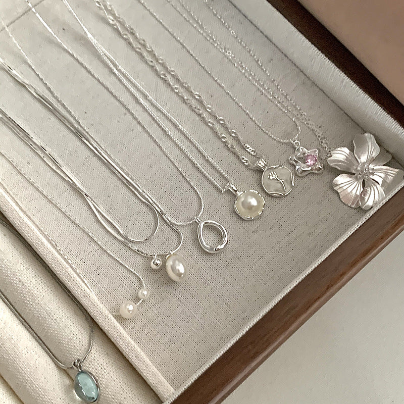 Wholesale Moonstone Light Luxury Pendant Necklace Choker Necklaces ACC-NE-LiuYing001