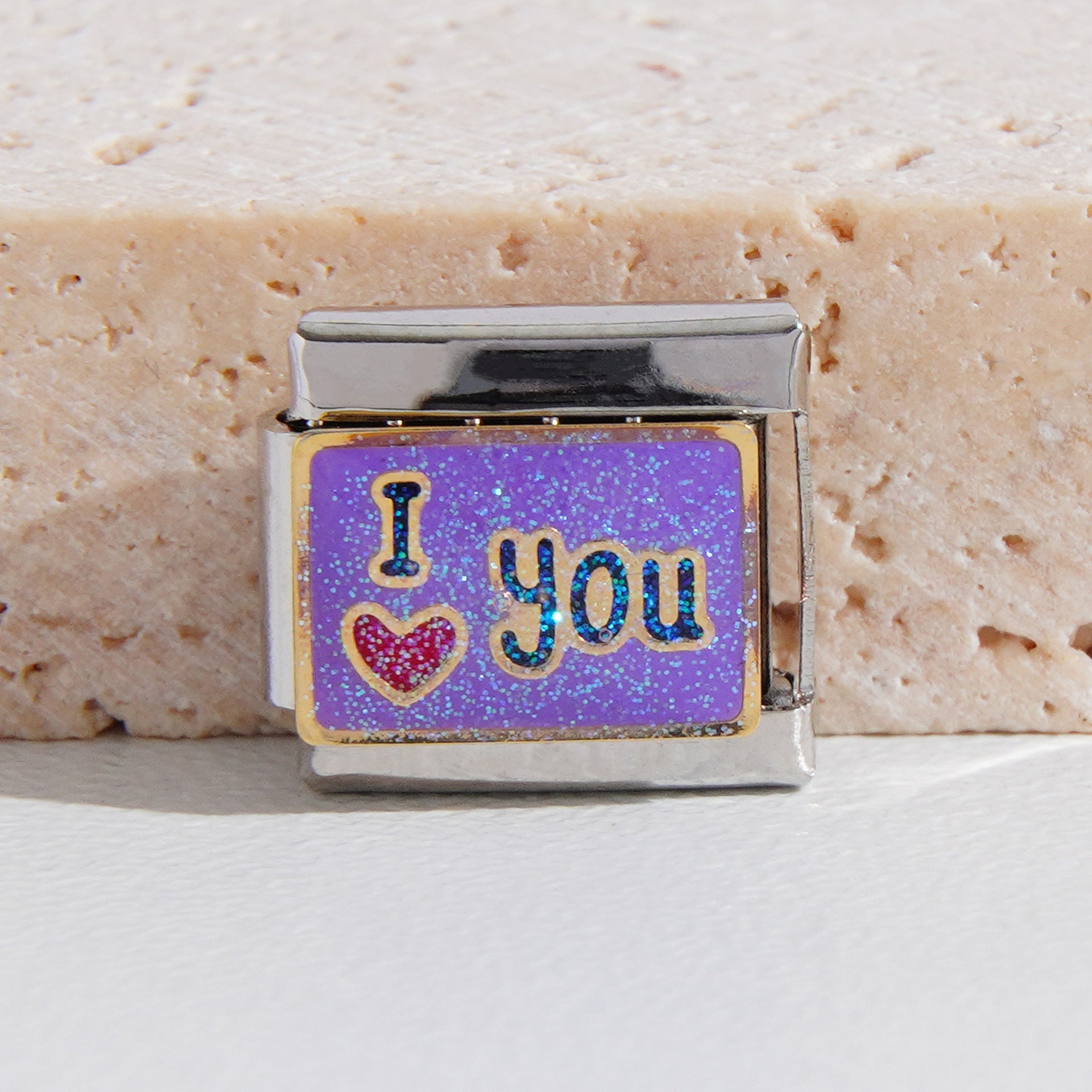 Wholesale 9mm Italian Charm Starter Bracelets DIY square Single Section Creative Stainless Steel Composable Bracelet