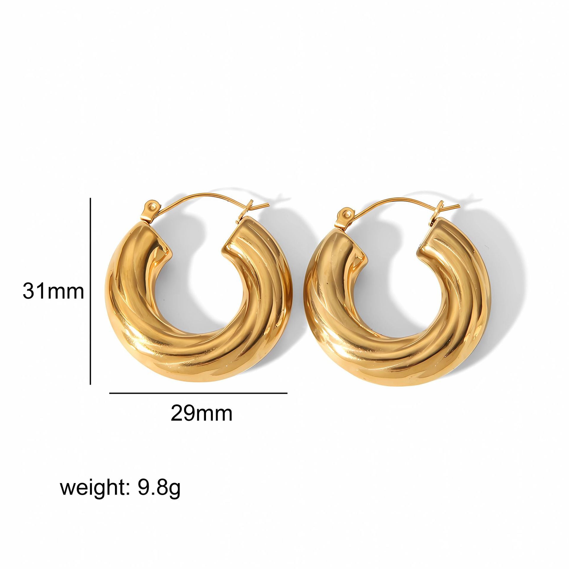 Wholesale 18K gold stainless steel titanium steel openwork earrings