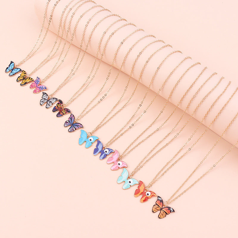 Wholesale Big Eyes Butterfly Pendant Clavicle Necklace ACC-NE-YueSen027