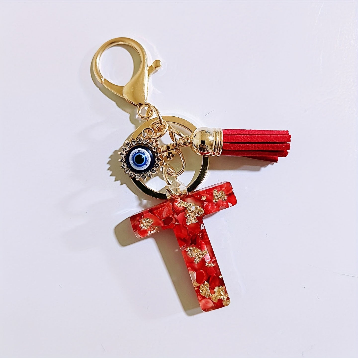 Wholesale Evil Eye Tassel Resin Letter Keychain Bag Charm Fashion Accessory for Party Resale