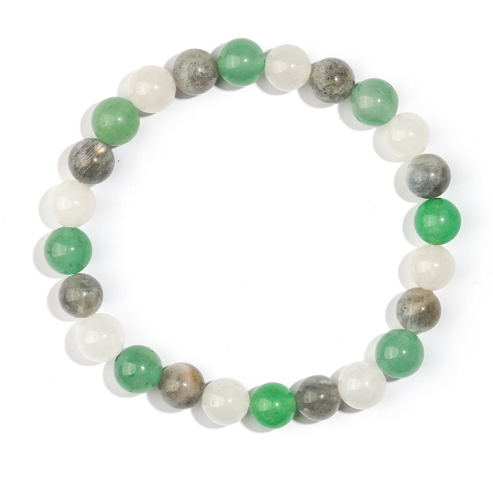 Wholesale Natural stone bracelet elastic rope beaded 8mm chalcedony agate hand-woven bracelet