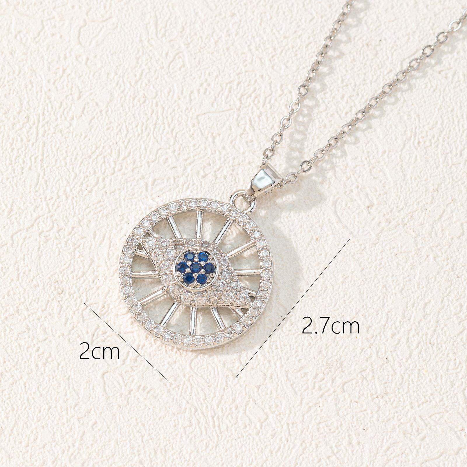 Wholesale Copper Eye Pendant Necklace Bohemian Style Fashion Jewelry Gift
