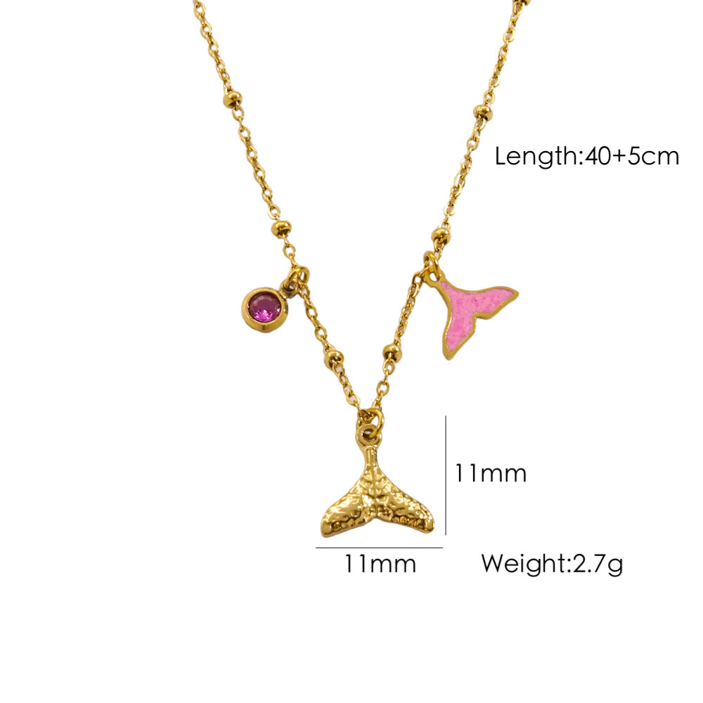 Wholesale Ocean Series 14K Gold Stainless Steel Necklace
