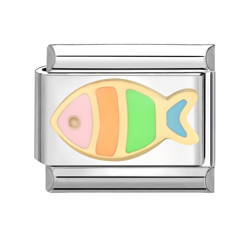 Wholesale Italian Charm Bracelet 9mm DIY Splicing Removable Green Series Titanium Steel Composable Bracelet