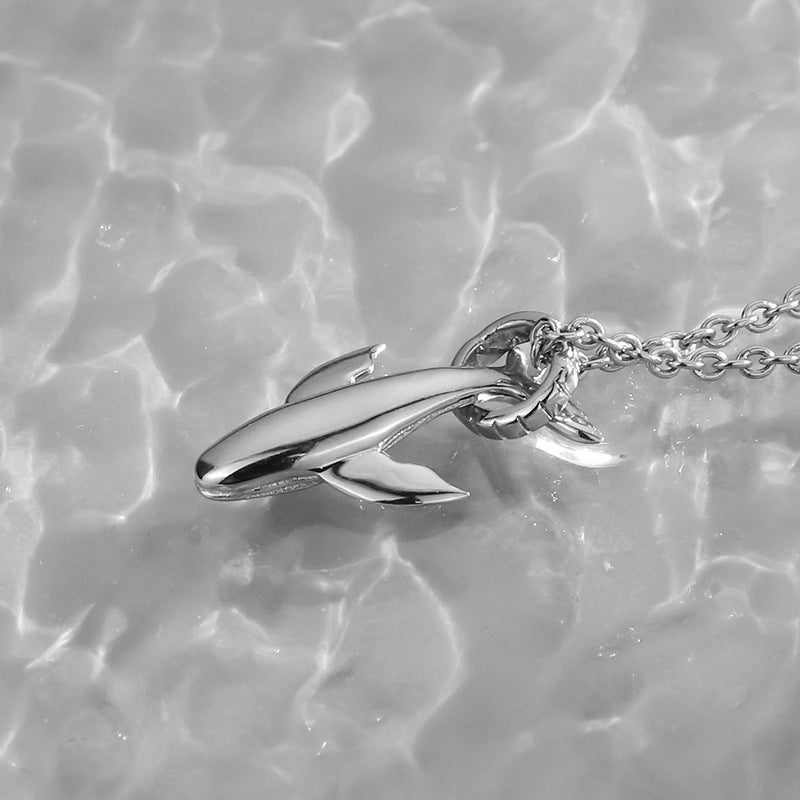 Wholesale small whale simple necklace