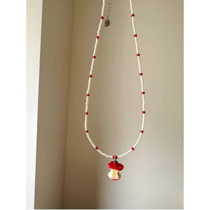 Wholesale Fun Apple Core Beaded Necklace
