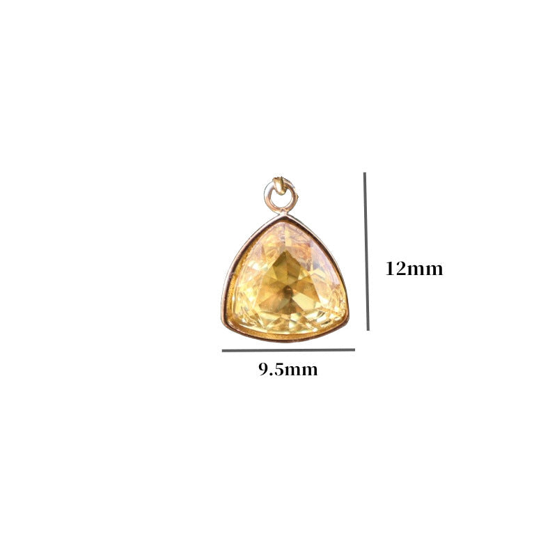 Wholesale DIY Stainless Steel December Birthstone Colored Zirconia Necklace