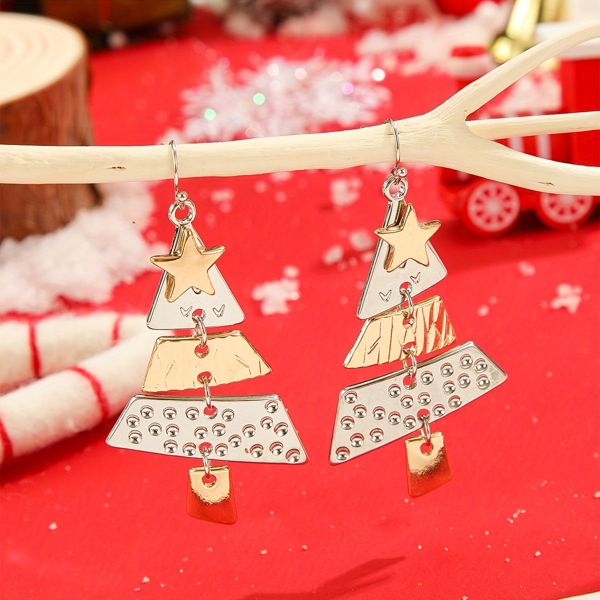 Wholesale Alloy Christmas Tree Long Earrings ACC-ES-XuanMo005