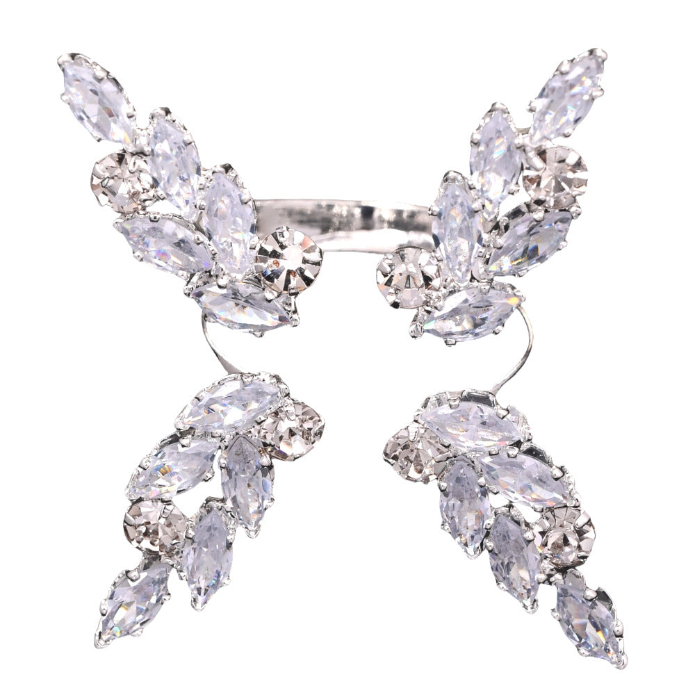 Wholesale  Light Luxury Zircon Butterfly Ring