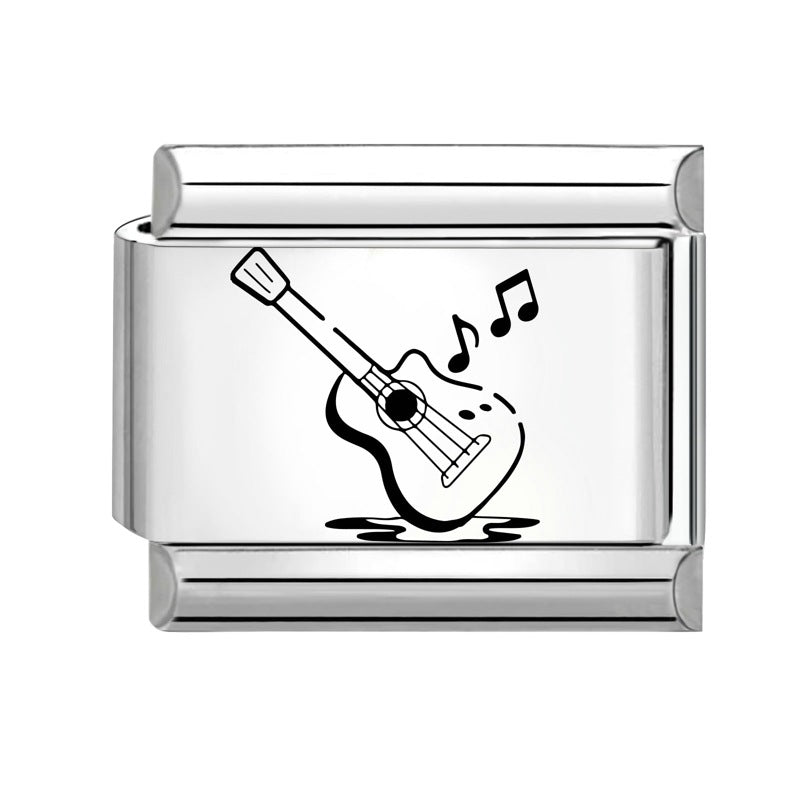 Wholesale 9mm Italian Charm Starter Bracelets DIY Black and white Creative Stainless Steel Composable Bracelet