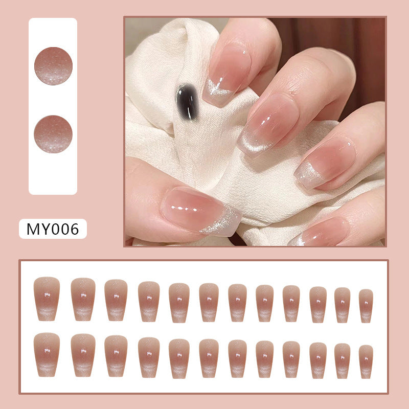 Wholesale 24 Pieces/box Blush Gradient Nails Kits Nail Stickers