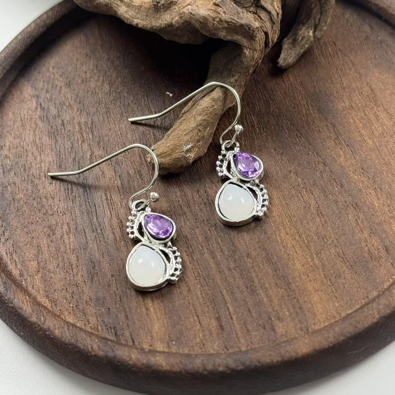 Wholesale Vintage Gemstone Drop Earrings