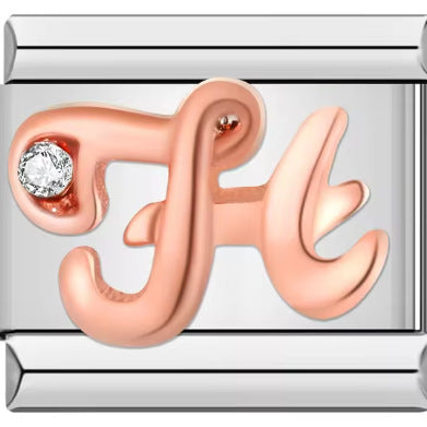 Wholesale Italian Charm Bracelet 9mm DIY 26 Artistic Letters   Creative Stainless Steel Composable Bracelet