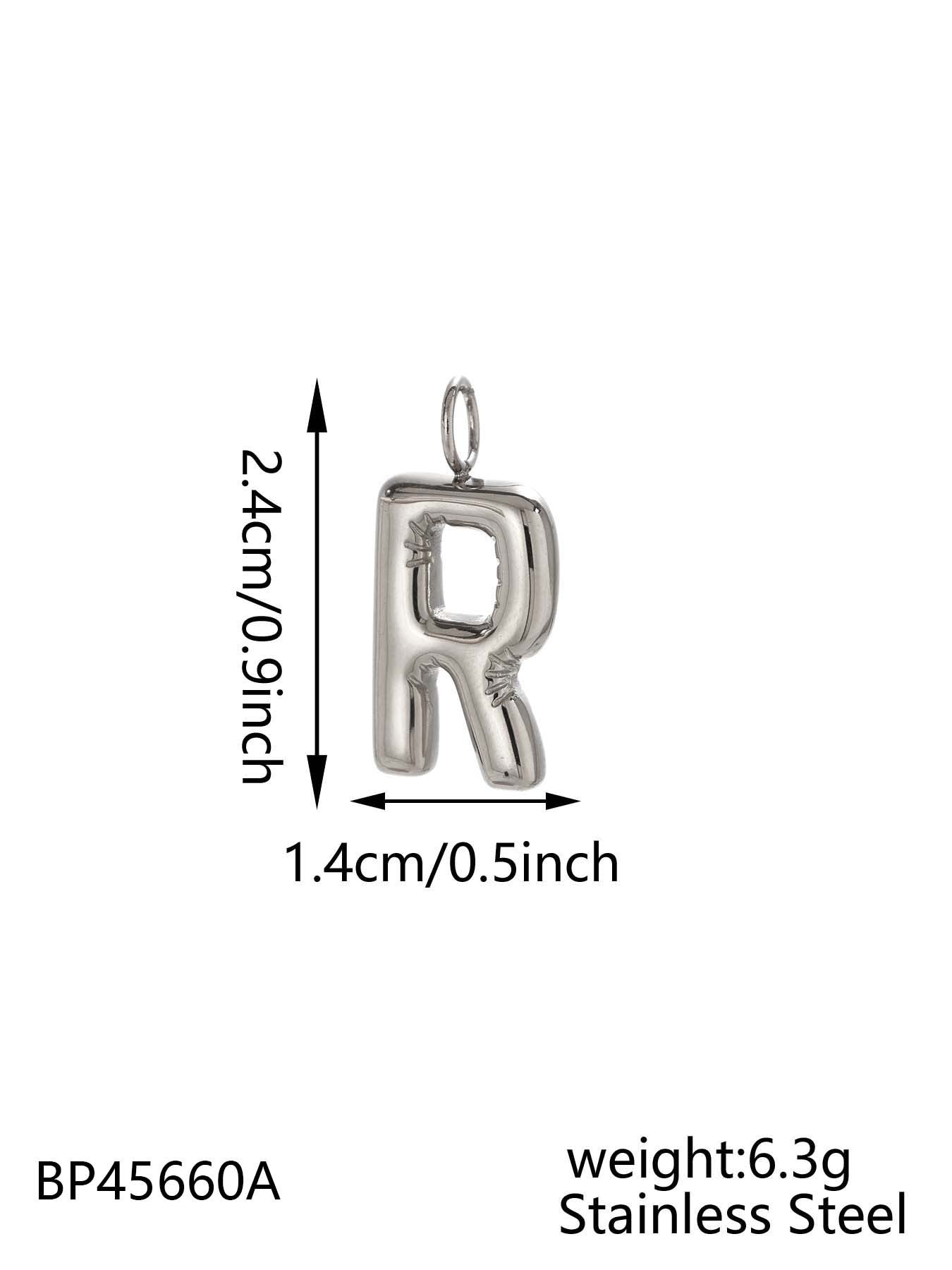 Wholesale Stainless steel bubble 26 letter pendant