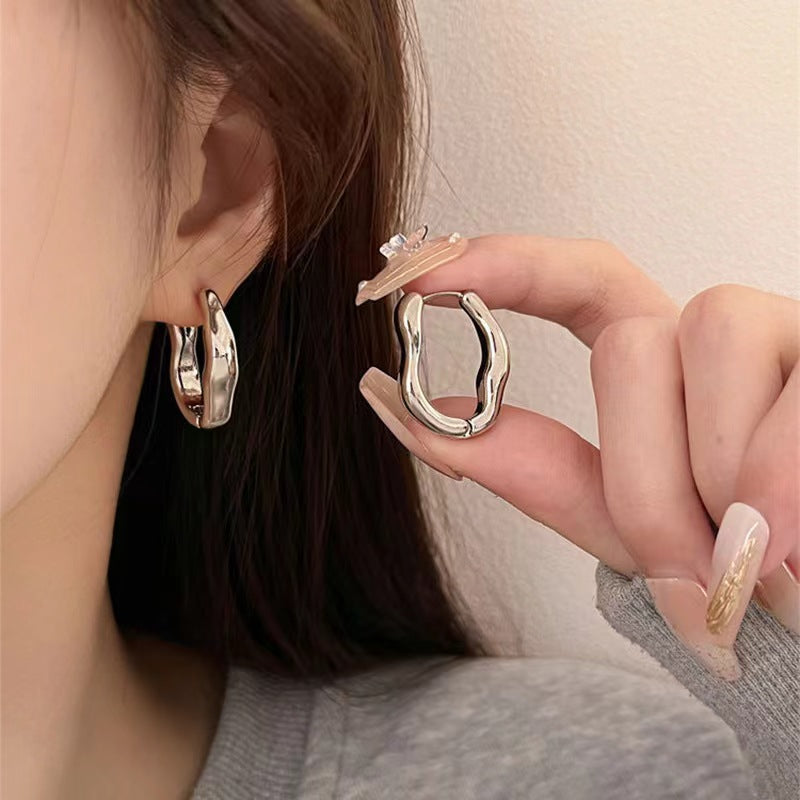 Wholesale  Geometric Irregular U-shaped Ear Buckle  Earrings