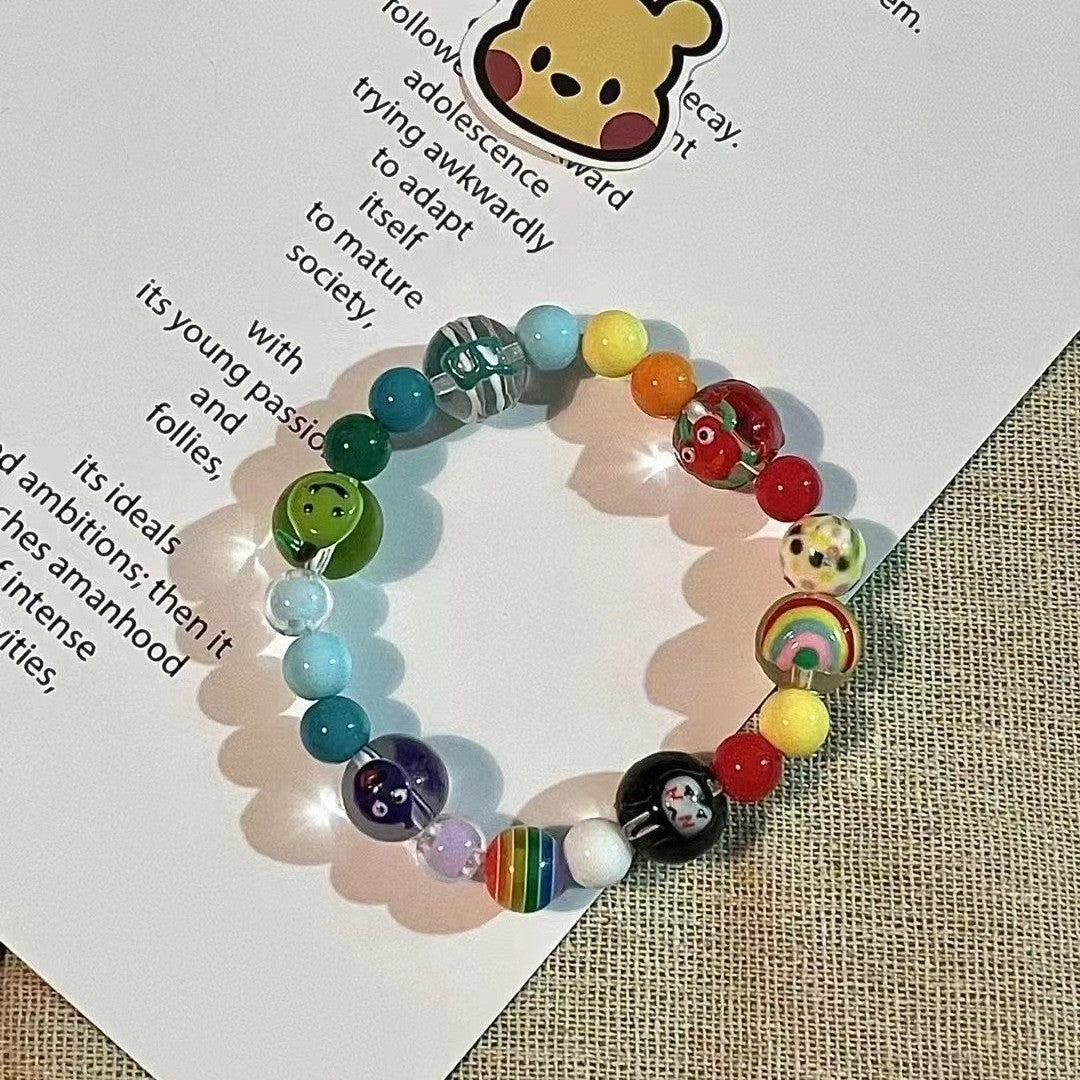 Wholesale Cute Dachshund Colorful Beaded Bracelet