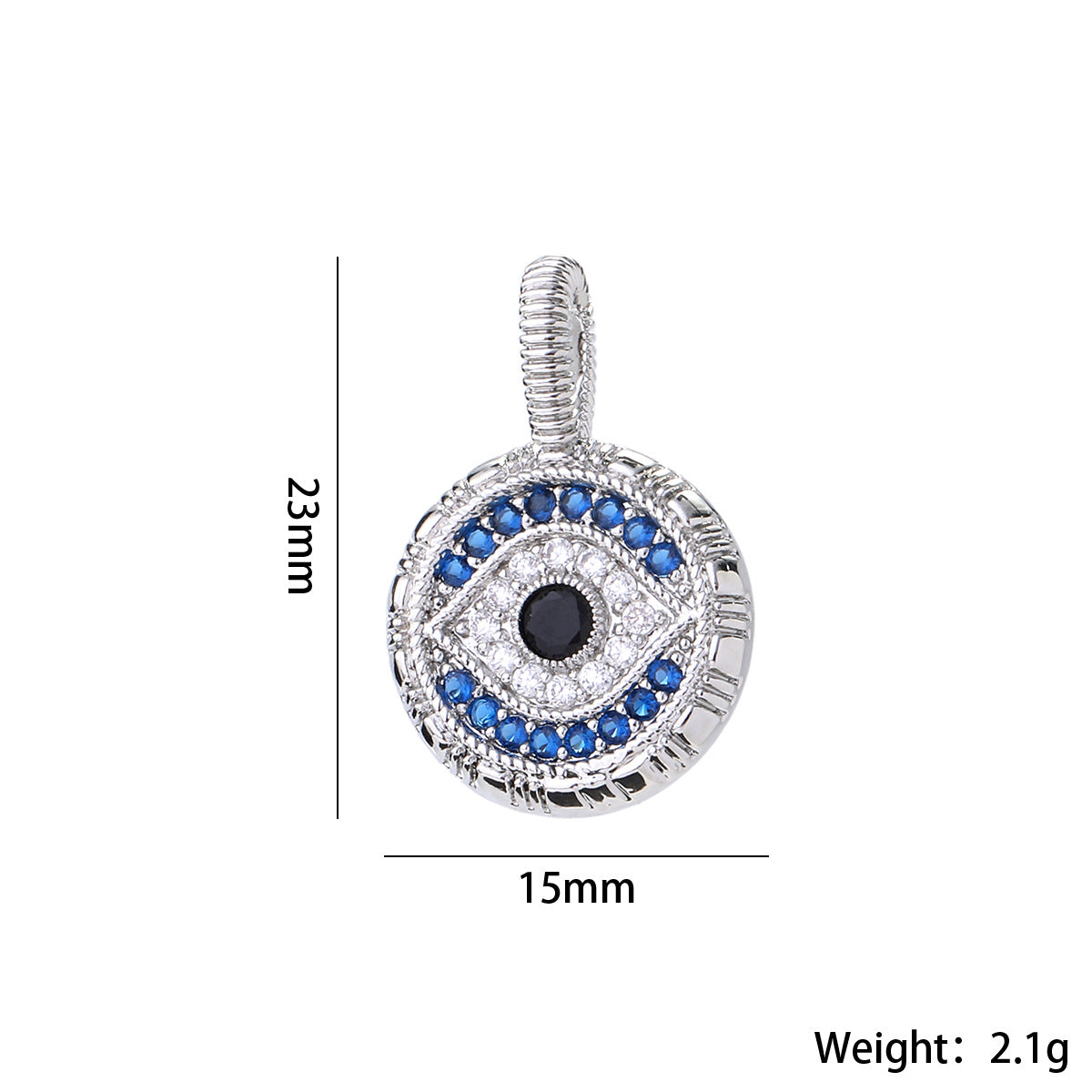 Wholesale Gold Plated Brass Evil Eye Pendant Y2K Trendy Large Eyeball Jewelry Accessory For Women